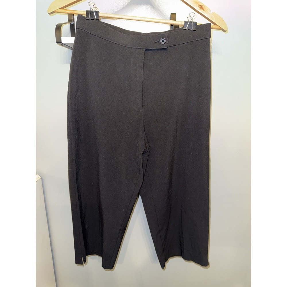 Womens 6P Black Dual Button Dress Capri by INVESTMENTS Business Work Office EUC